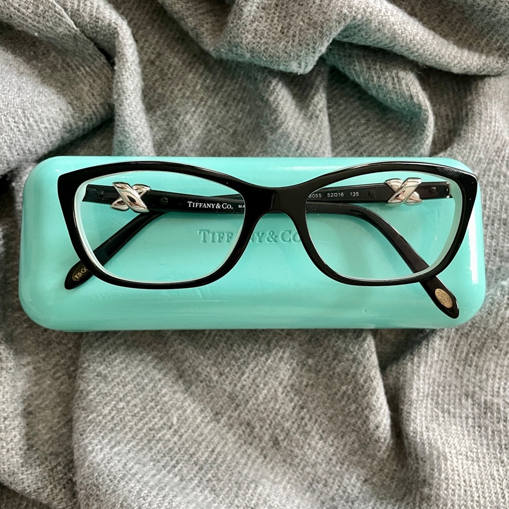 Black on Tiffany Blue Glasses
